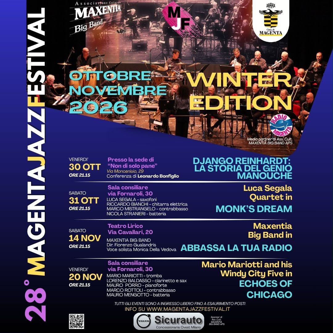 Magenta Jazz Festival, quattro appuntamenti per la Winter Edition