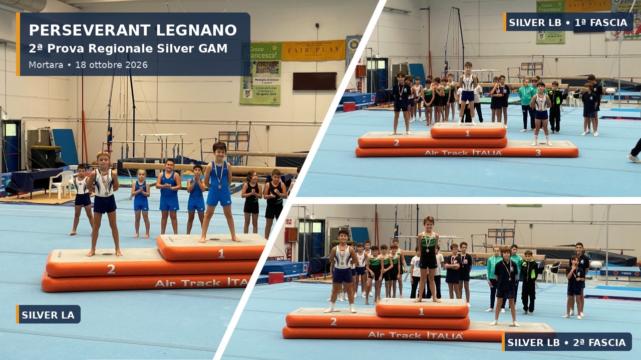 Quattro podi per la Ginnastica Perseverant a Mortara